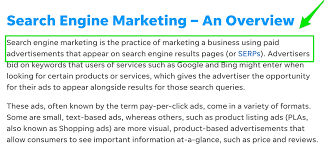 web search engine marketing